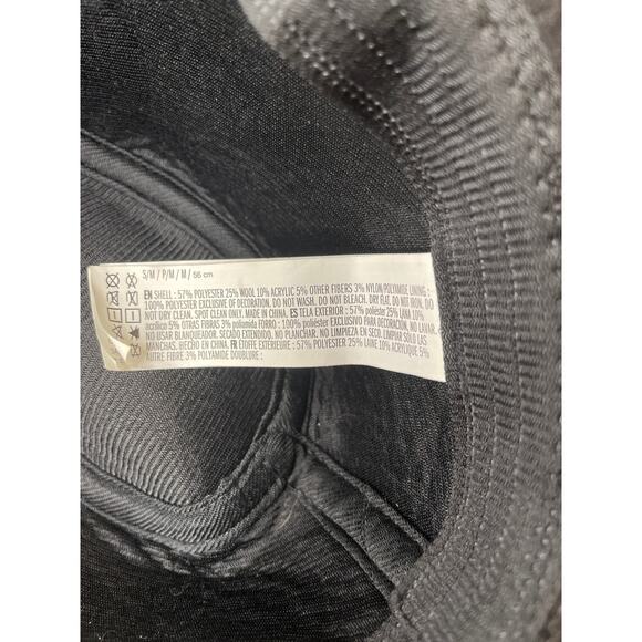 Embroidered Ikat Hat Black - Picture 6 of 6